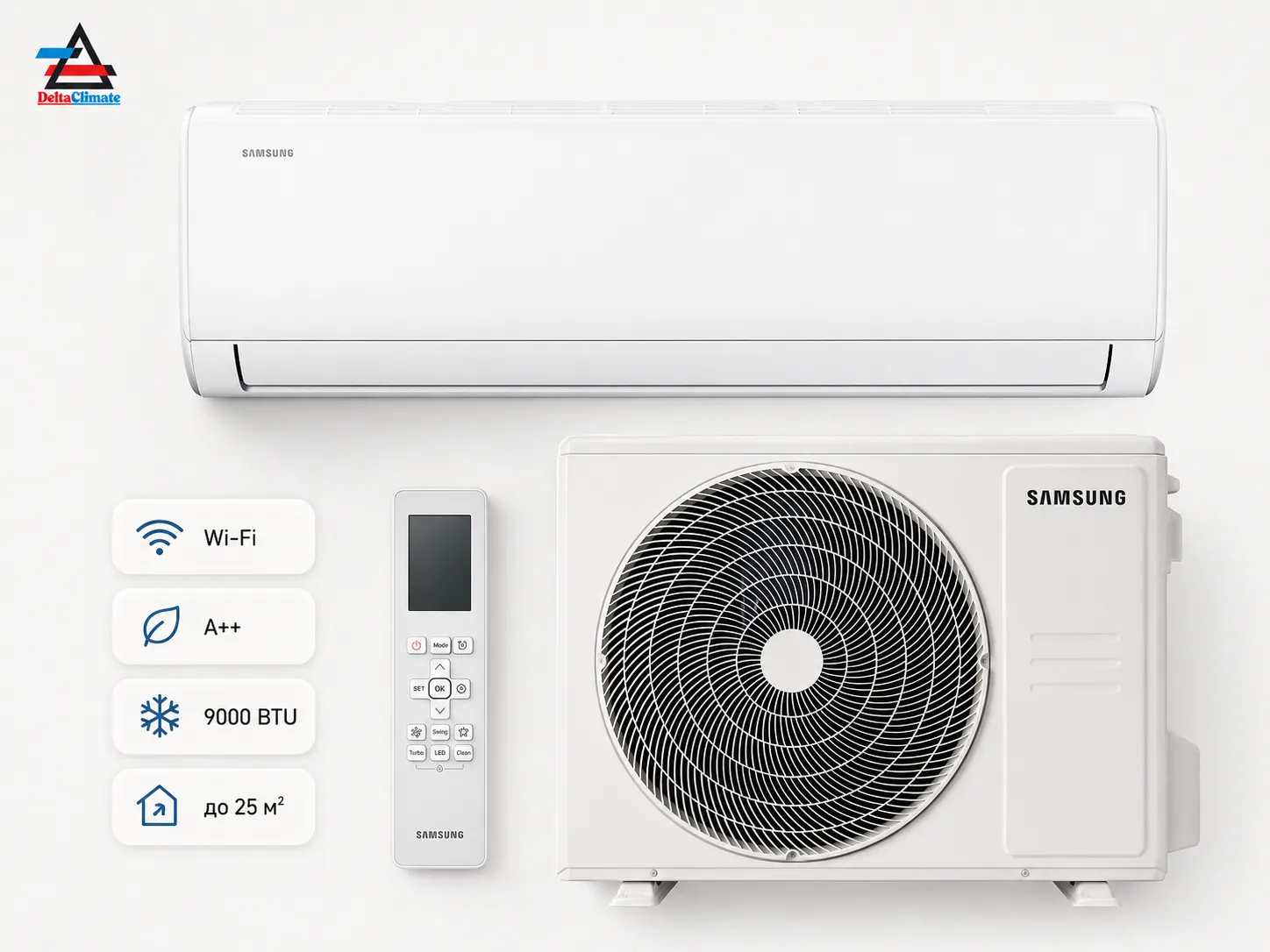 Samsung AR40H09C1AMNEU настінний кондиціонер у спальні до 25 м²